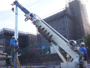 電力用建柱工事2